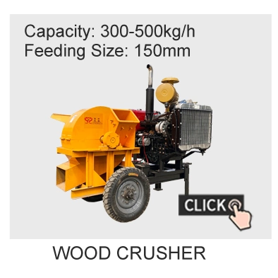 Factory Supply 6 Inch Diesel Heavy Duty Bamboo Tree Wood Chipper Shredder