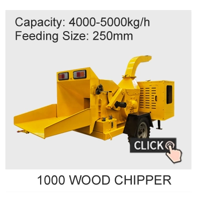 Factory Supply 6 Inch Diesel Heavy Duty Bamboo Tree Wood Chipper Shredder