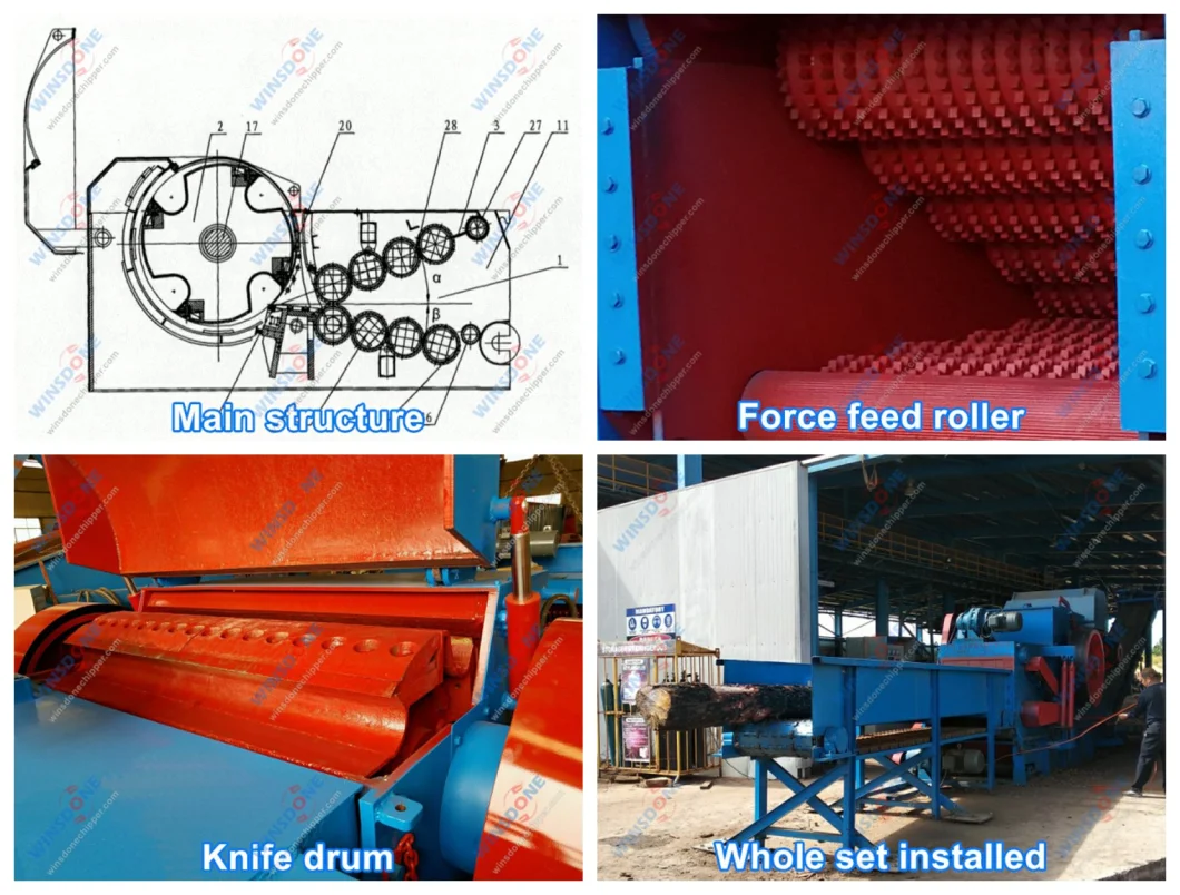 55kw Bx216 Wood Drum Chipper Manufacture Factory