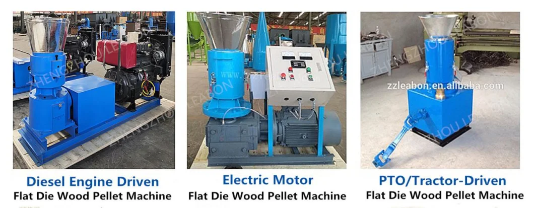 Homeuse Flat Die Wood Pellet Machine 500kg/H Wood Sawdust Chipper Pellet Mill CE
