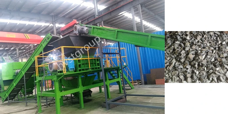 Tire Recycling Factory Tyre Shredder Machine Rubber Crusher Rubber Crumb Plant Tire Recycling Line Tyre Recycling Machine