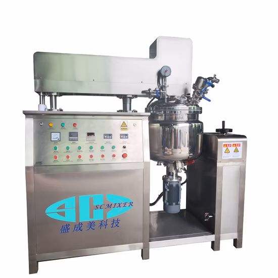 in Stock 50L Cosmetics Production Equipment Vacuum Ointment Lotion Cream Soap Emulsifier Homogenizer Price Tank Automotive Mixing Making Machine